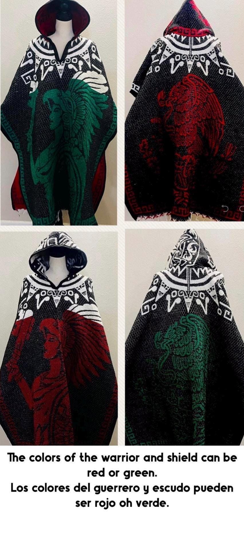 Mexican Poncho Aztec Calendar Poncho Gavan Calendario Azteca con Amor Eterno