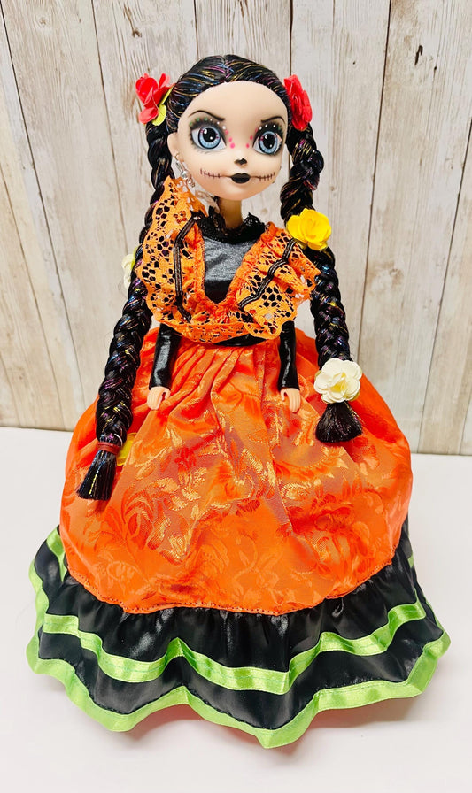 Day of the Dead Frida Kahlo Doll Catrina de Frida Kahlo Dia de Muertos