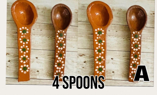 Mexican Terracotta Spoons Cucharas de Barro Mexicano