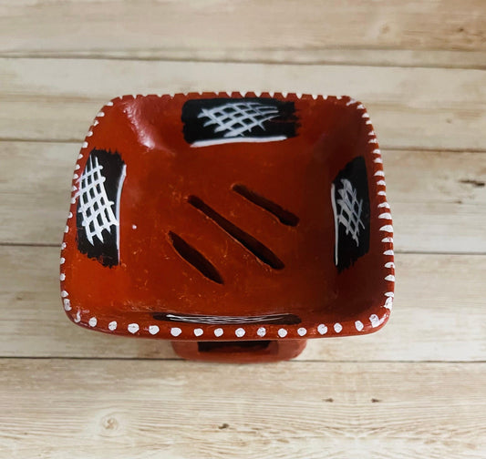 Anafre de Barro Mexicano Chico Small Mexican Clay Incense Burner Day of the Dead Dia de Muertos