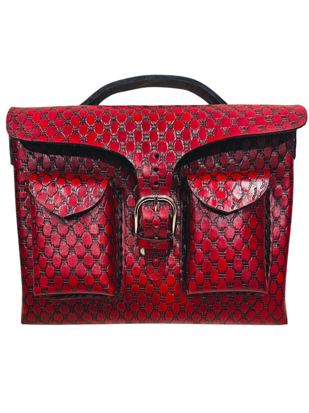 Unisex Leather Handmade Portfolio Leather Business Briefcase Mexican Artesanal Satchel Portafolio Artesanal de Piel de Cuero Amartillado