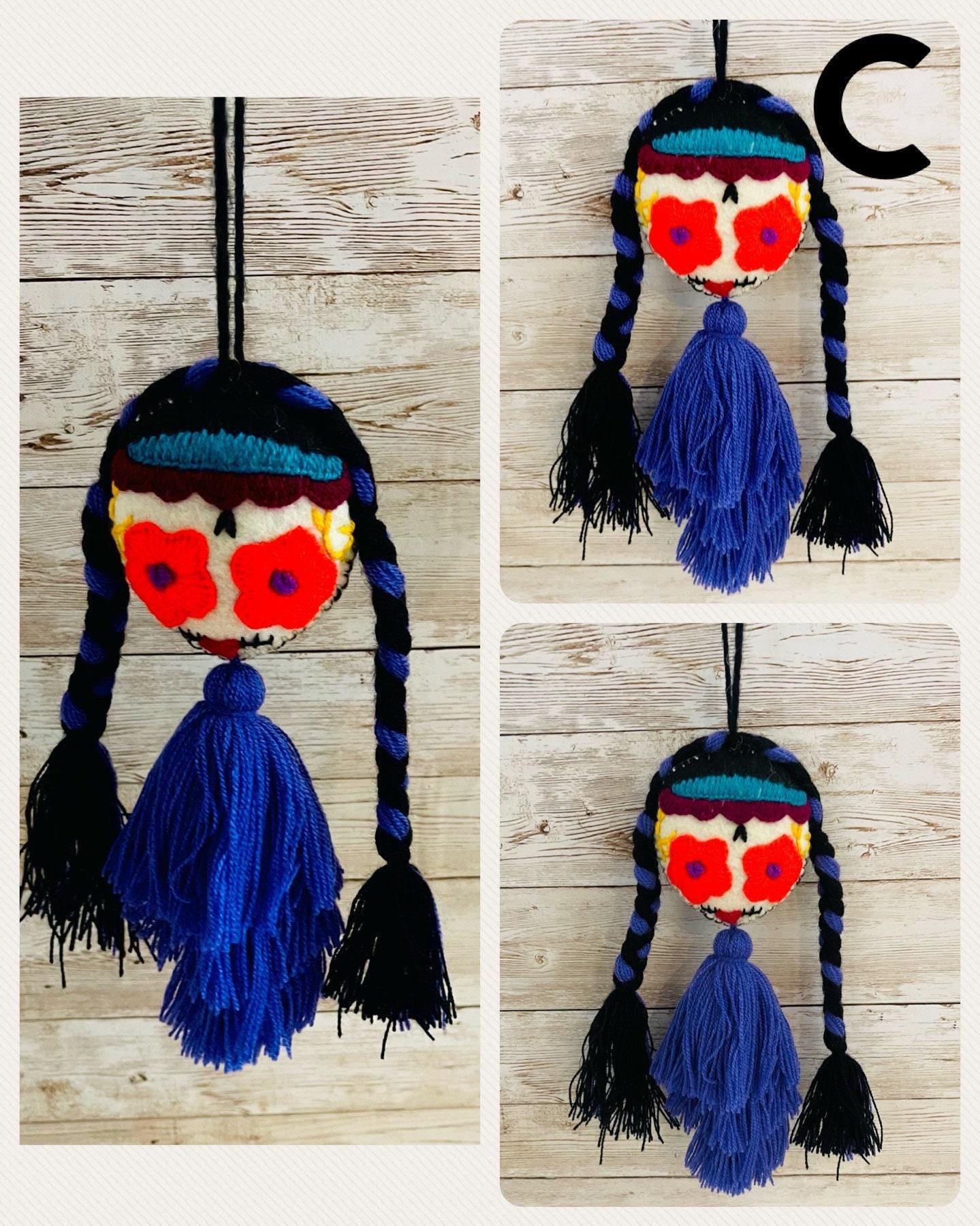 Day of the Dead Catrina Tassle Pom Pom Dia de Muertos Catrinas
