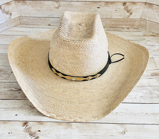 Cowboy Mexican Palm Leaf Straw Hat Sombrero Vaquero Artesanal de Palma