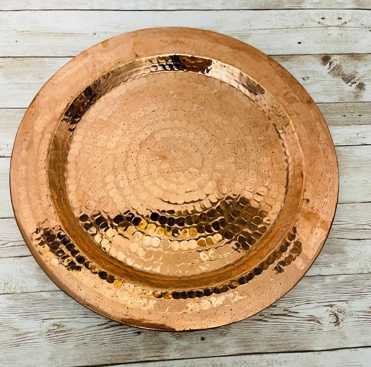 Mexican Copper Charger Plates Plato de Cobre Mexicano