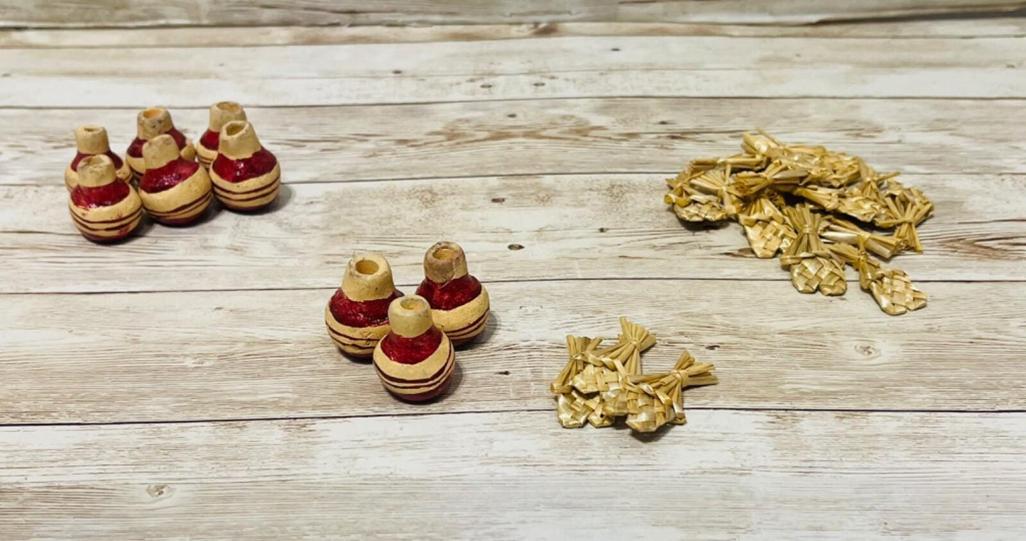 Mexican Mini Clay Cantaritos de Barro for Ofrendas Altars Day of Dead