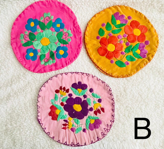 Handmade Embroidered Mexican Tortilleros