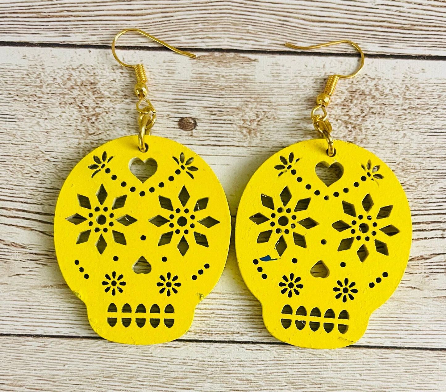 2x Day of the Dead Earrings 2 Pares de Aretes de Dia de Muerto