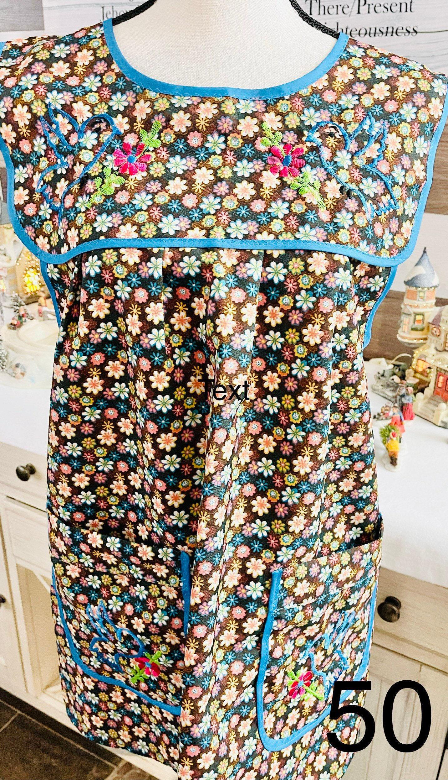 Embroidered Handmade Aprons M/L