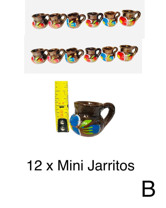 Mini Cantaritos for Tequila Shots or Hot Tea Mini Tequileros Mexicanos