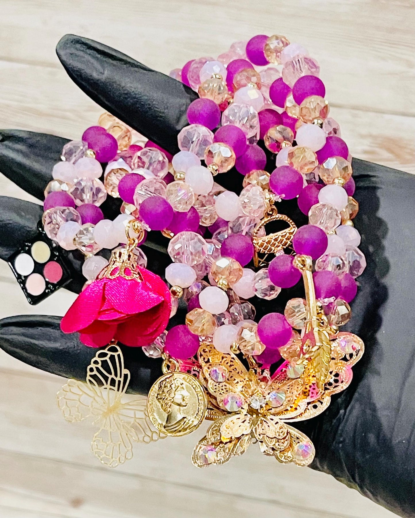 Handmade Mexican Artesanal Bracelets Set of 7 Beaded Bracelets Semanario Artesanal Mexicano 7 Pulseras