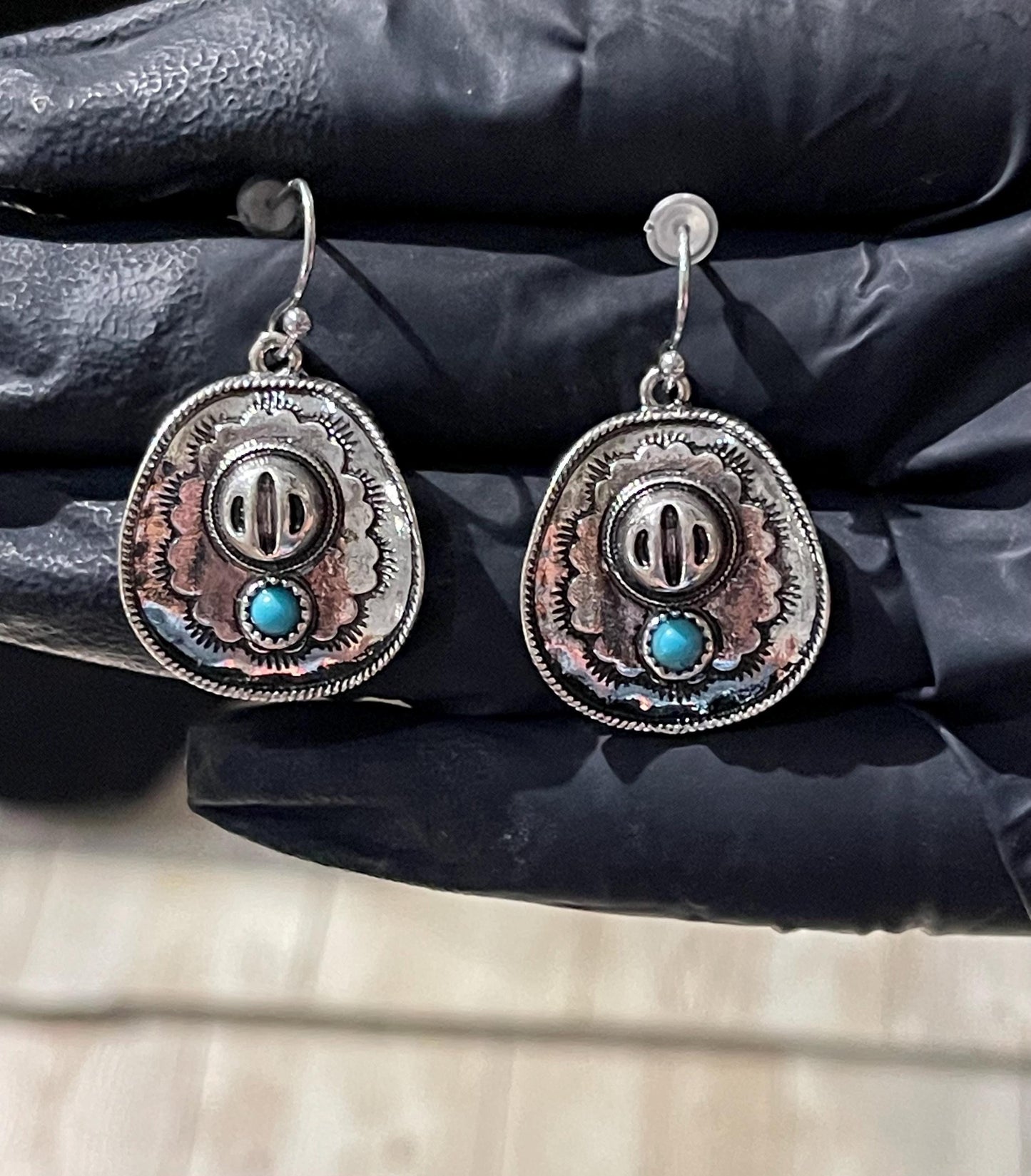 Cowboy Hat Pendant Neklace Set With Earrings Dije De Sombrero Con Aretes