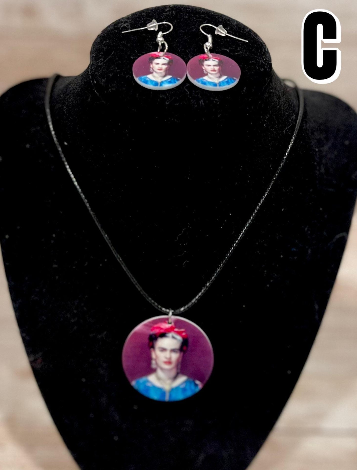 Frida Kahlo Earrings And Necklace Jewelry Set Collar Y Aretes De Frida Kahlo