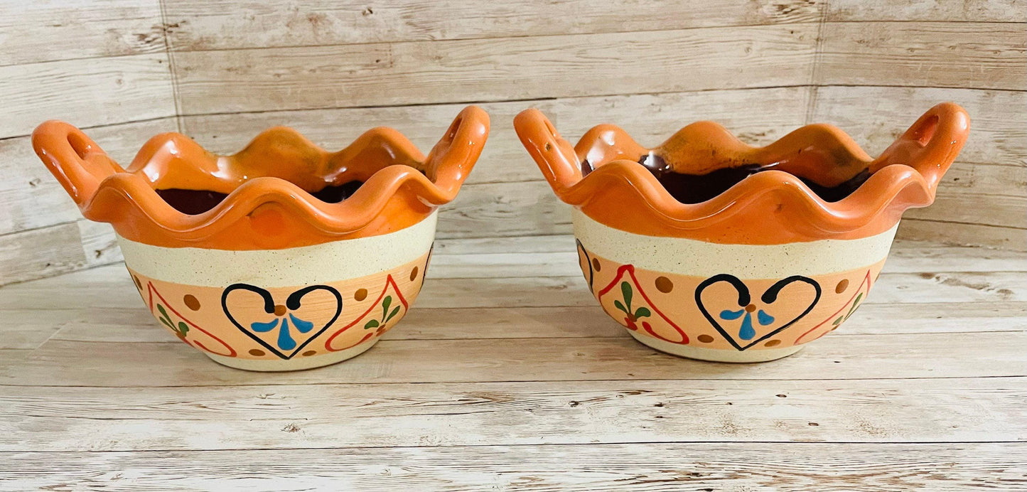 Terra Cota Mexican Spup Clay Bowls Platos de Barro Pozoleros