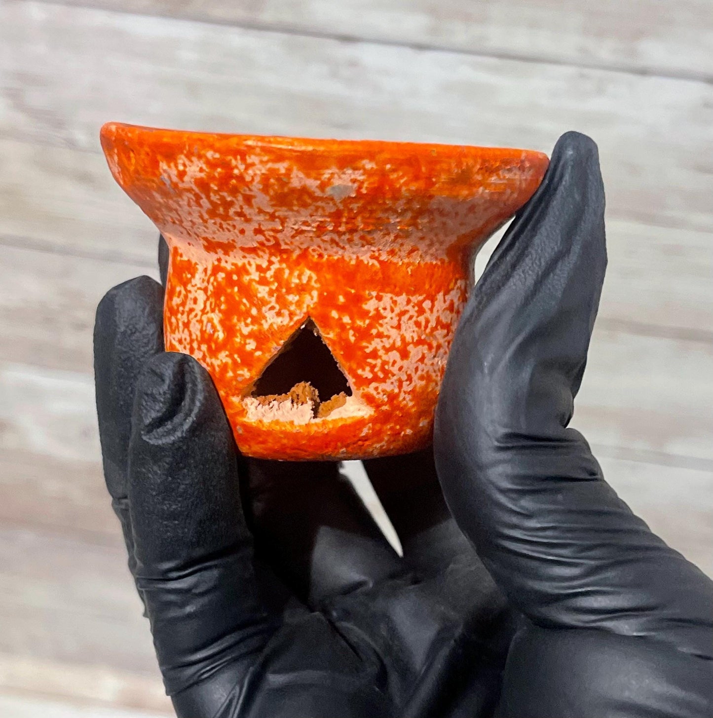 Anafres de Barro Mexicano Chico Small Mexican Clay Incense Burner for Day of the Dead Dia de Muertos