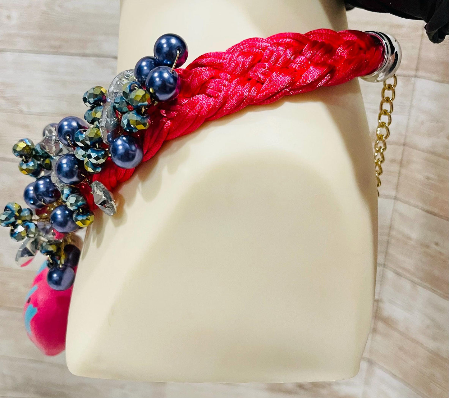 Mexican Artesanal Palm Leaf Heart Shaped Necklace Collar Artesanal Mexicano de Corazon