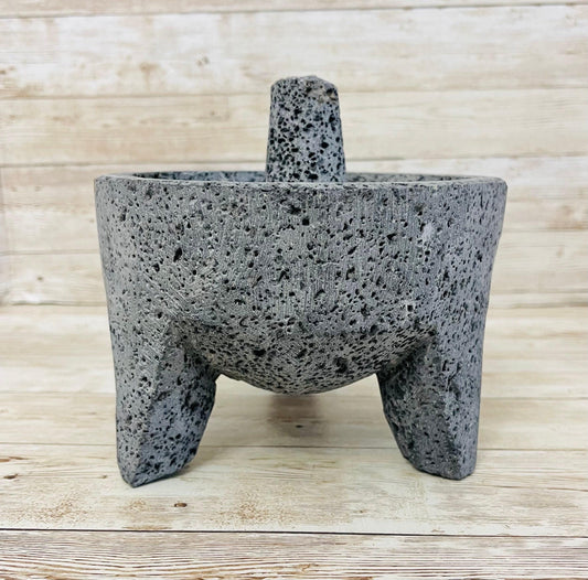 Molcajete/Tejolote Authentic Mexican Mortar & Pestle Made From Lava Rock Molcajete Mexicano de Piedra Volcanica