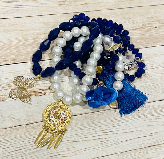 Handmade Mexican Artesanal Bracelets Set of 7 Beaded Bracelets Semanario Artesanal Mexicano 7 Pulseras