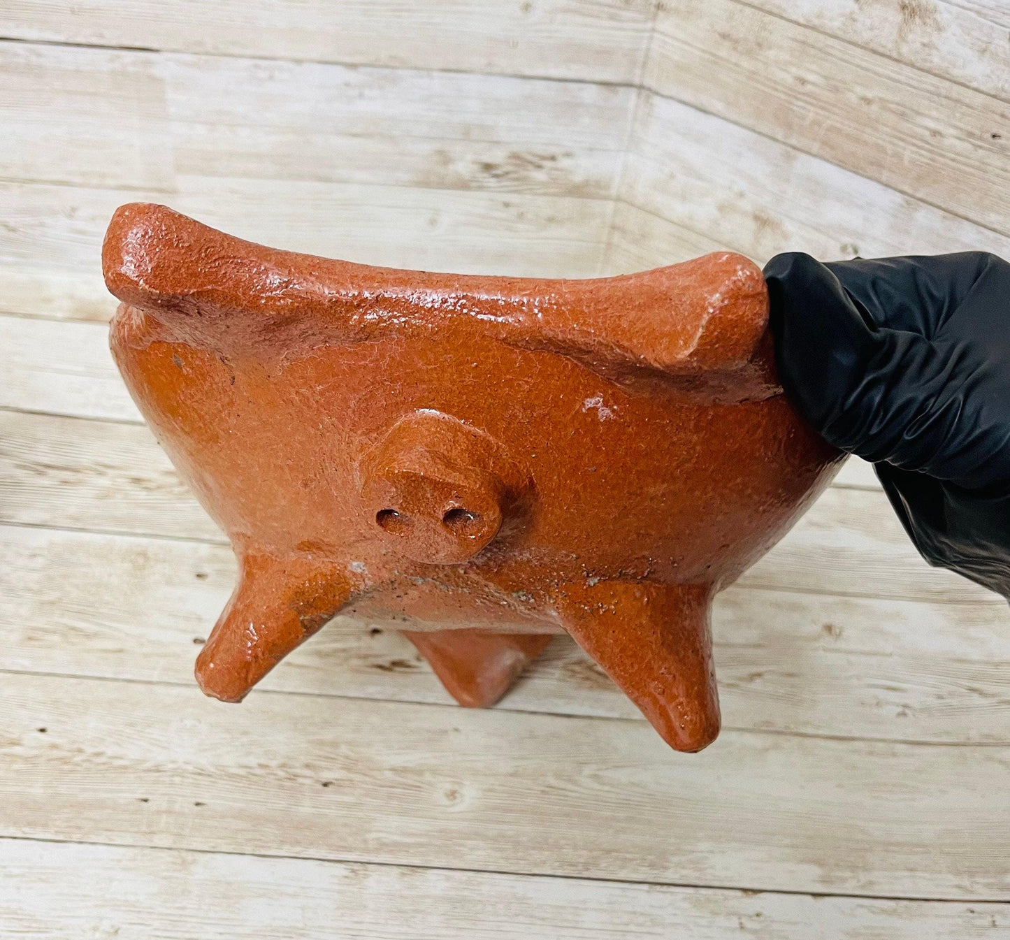 2x Authentic Mexican Pig Molcajetes 2 Molcajete Mexicanos de Barro en Forna de Marranito