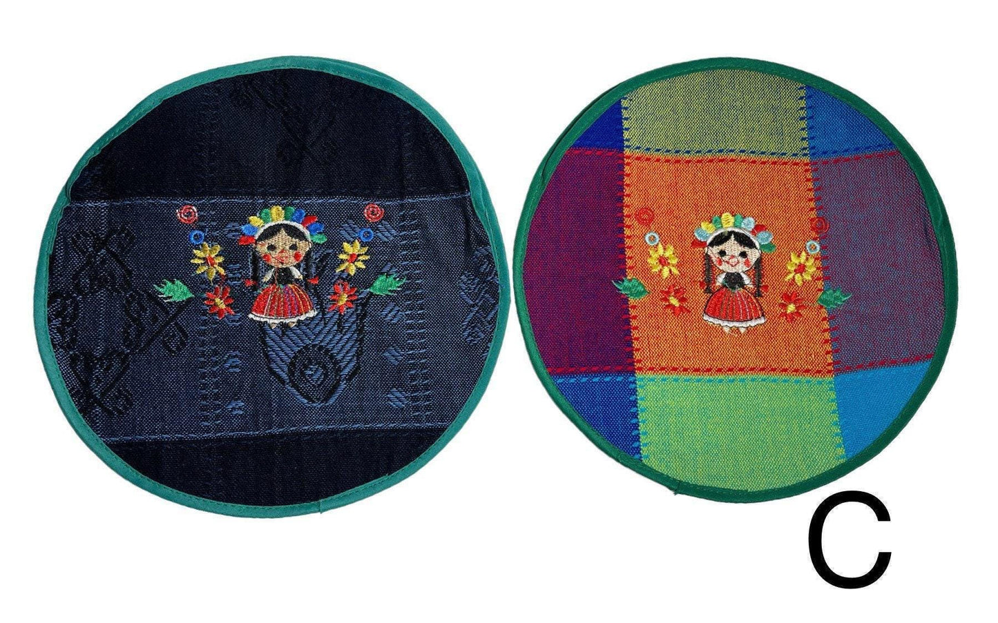 Handmade Embroidered Mexican Tortilleros Tortilleros de Tela Mexicanos Bordados