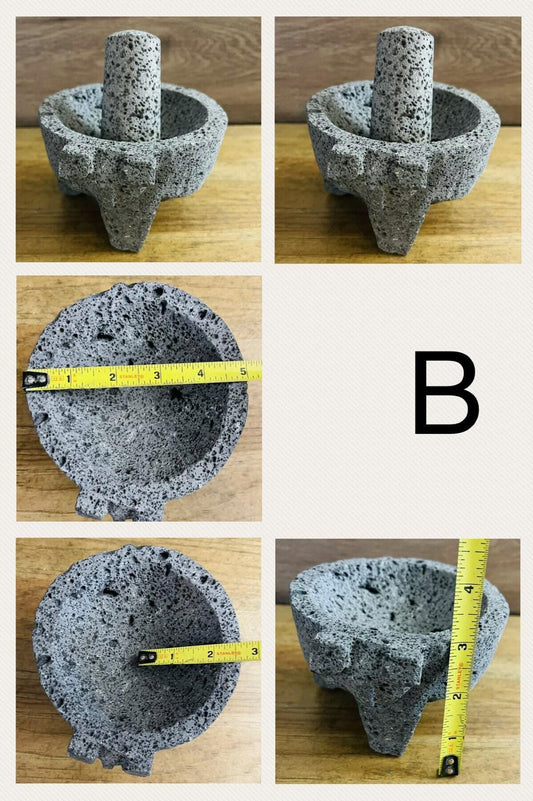Molcajete/Tejolote Authentic Mexican Mortar & Pestle Made From Lava Rock “Pig” Molcajete Mexican de Piedra Volcanica