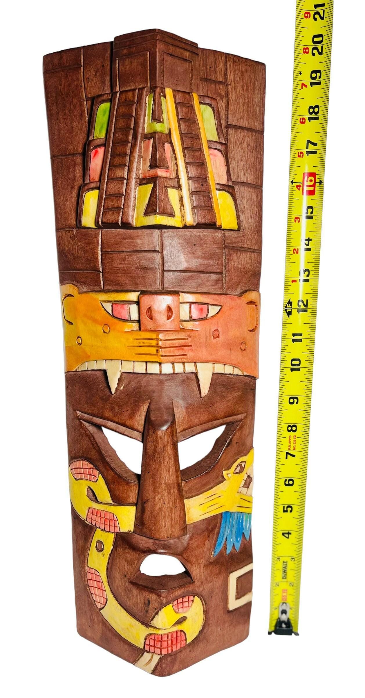 Prehistoric Wooden Mask Mayan Culture Hsnd Carved Mexican Wall Art Artesanias Mexicana Mascara Maya De Madera