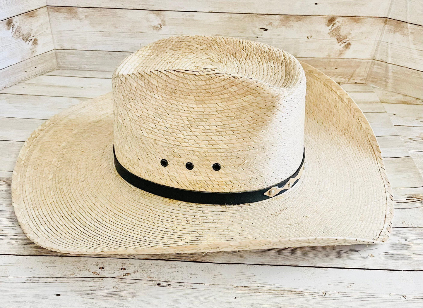 Cowboy Mexican Palm Leaf Straw Hat Sombrero Vaquero Artesanal de Palma