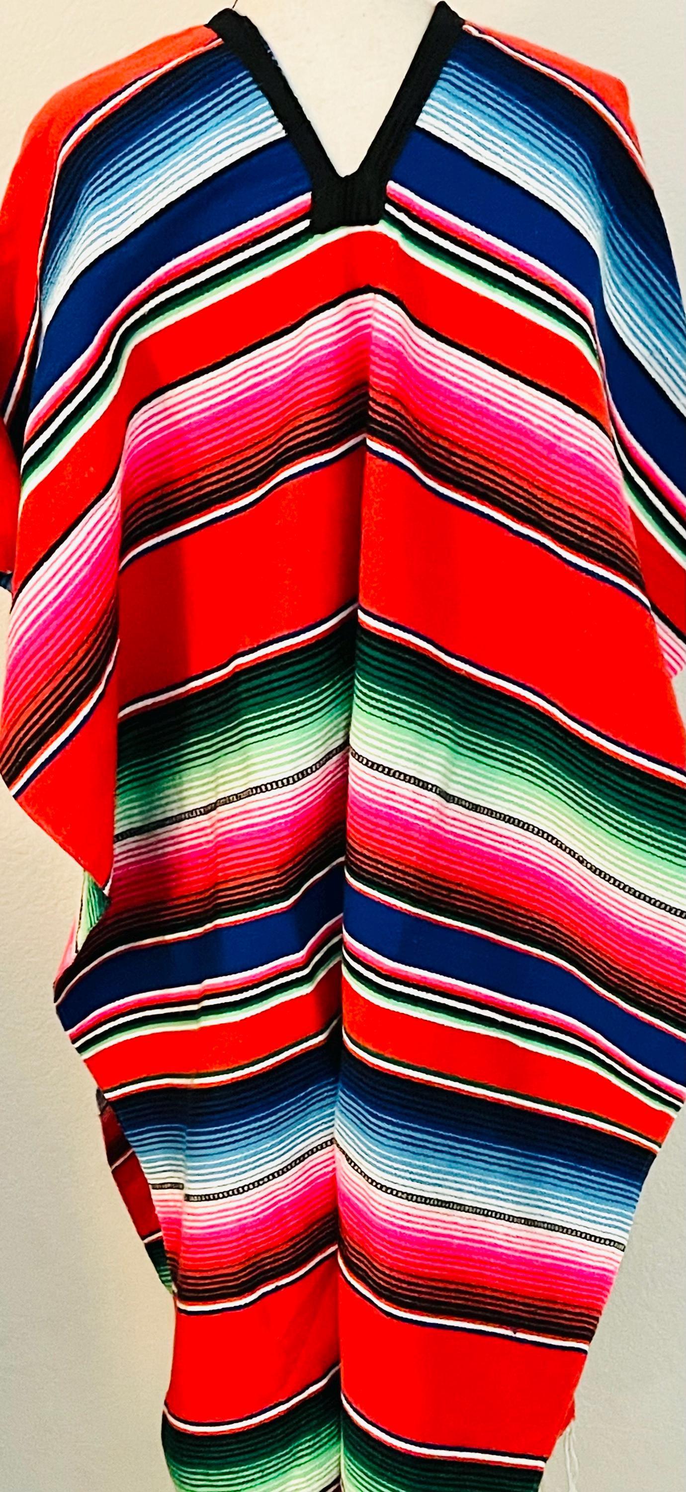 Adult Mexican Saltillo Poncho Sarape Poncho Sarape Saltillo Mexicano