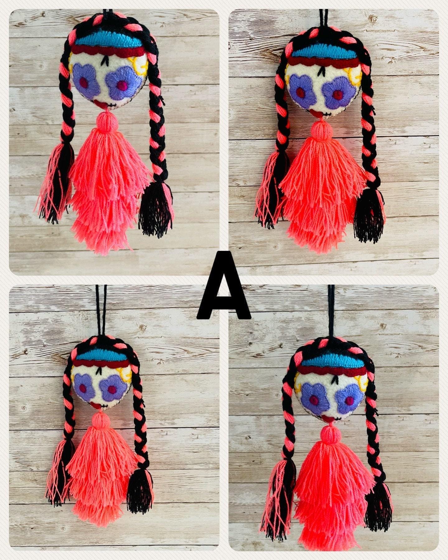 Day of the Dead Catrina Tassle Pom Pom Dia de Muertos Catrinas