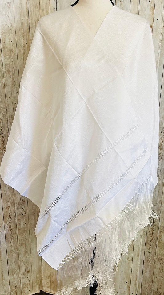 Authentic Mexican Silk Wrap Shawl Reboso Mexicano De Artiseda