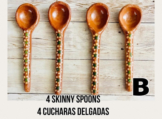 Mexican Terracotta Spoons Cucharas de Barro Mexicano