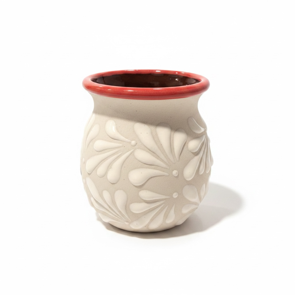 Terra Cotta Mexican Love Pottery Coffee Tea Mugs Tazas de Barro Artesanales Mexicana Love