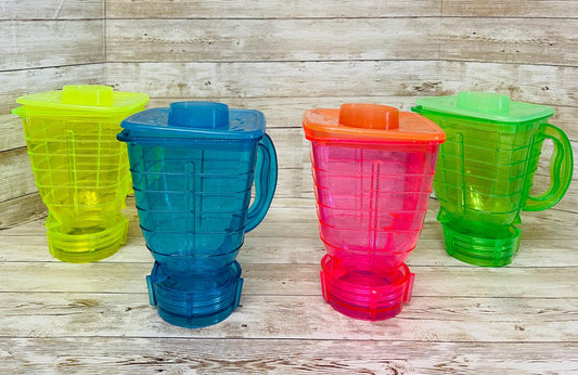 Licuachelas Mexicanos para Bebidas y Botanas 1 Litro Se Envian Colores Surtidos Mexican Plastic Drink Blender Cups for Drinks and Snacks