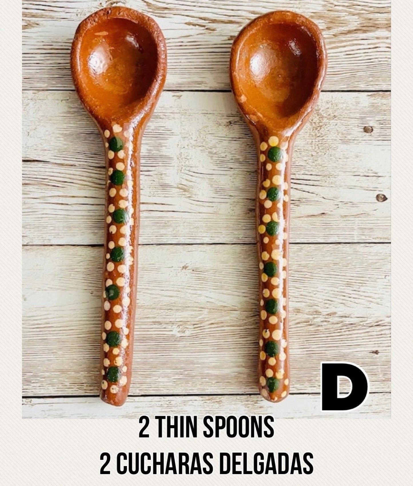 Mexican Terracotta Spoons Cucharas de Barro Mexicano