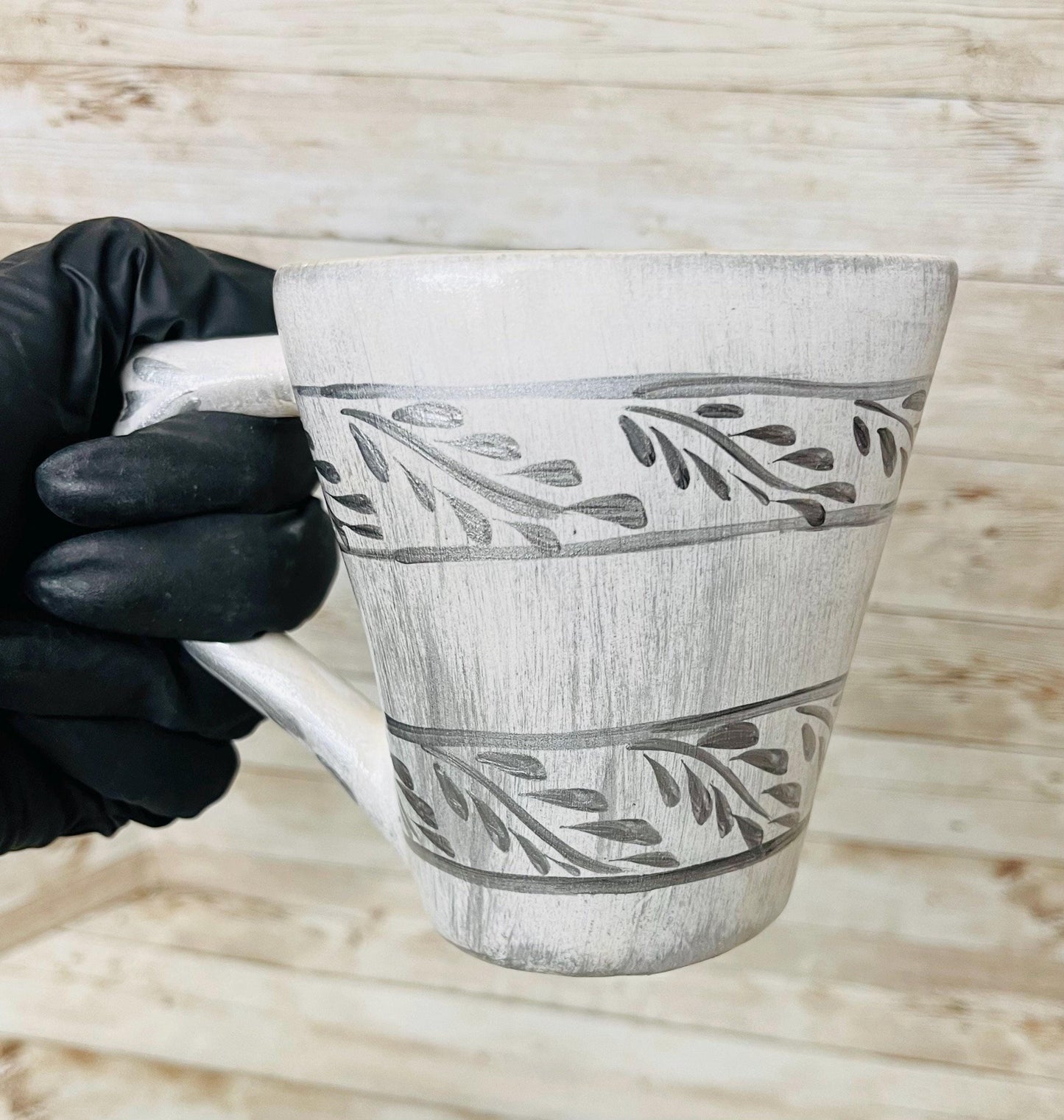 2x Mexican Ceramic Heart Shaped Pottery Cups 2x Tazas de Ceramica Mexicanas en Forma de Corazon