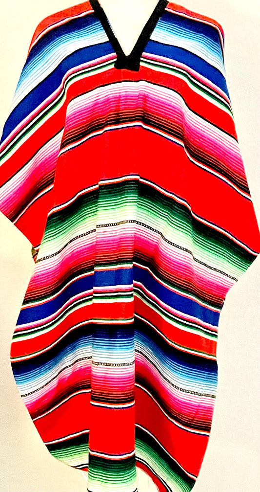Adult Mexican Saltillo Poncho Sarape Poncho Sarape Saltillo Mexicano