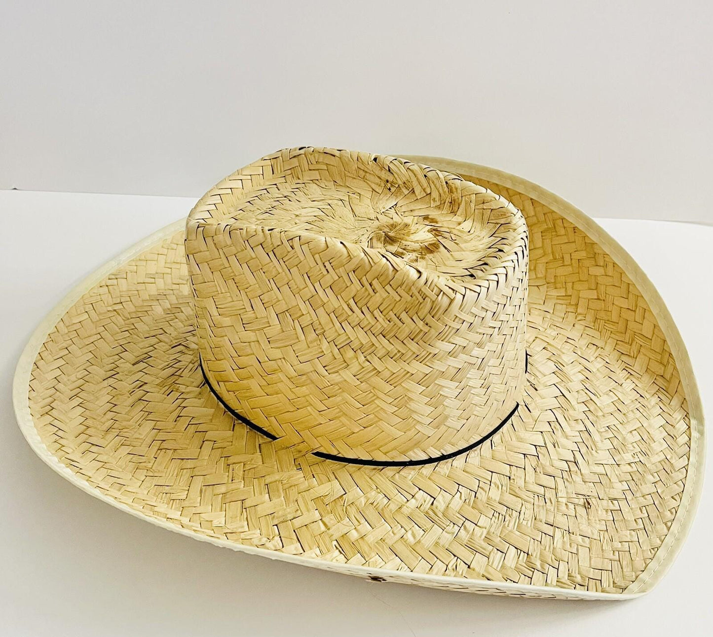 3x Lot Mexican Palm Leaf Straw COWBOY Wide Brim Hat Sombrero Vaquero De Palma