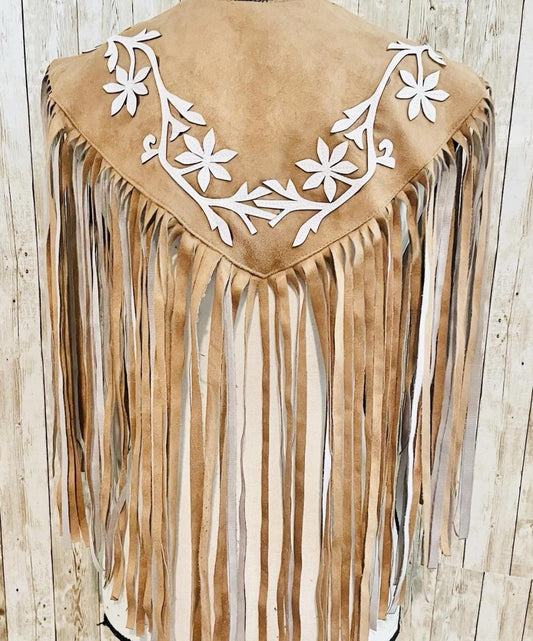 Cowboy Western Shoulder Cape with Fringes Chaleco/Capa Vaquero con Flecos Large/XL
