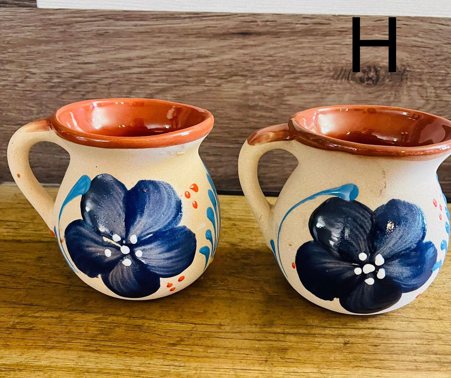 Mexican Pottery Cups Tazas de Barro Mexicanas