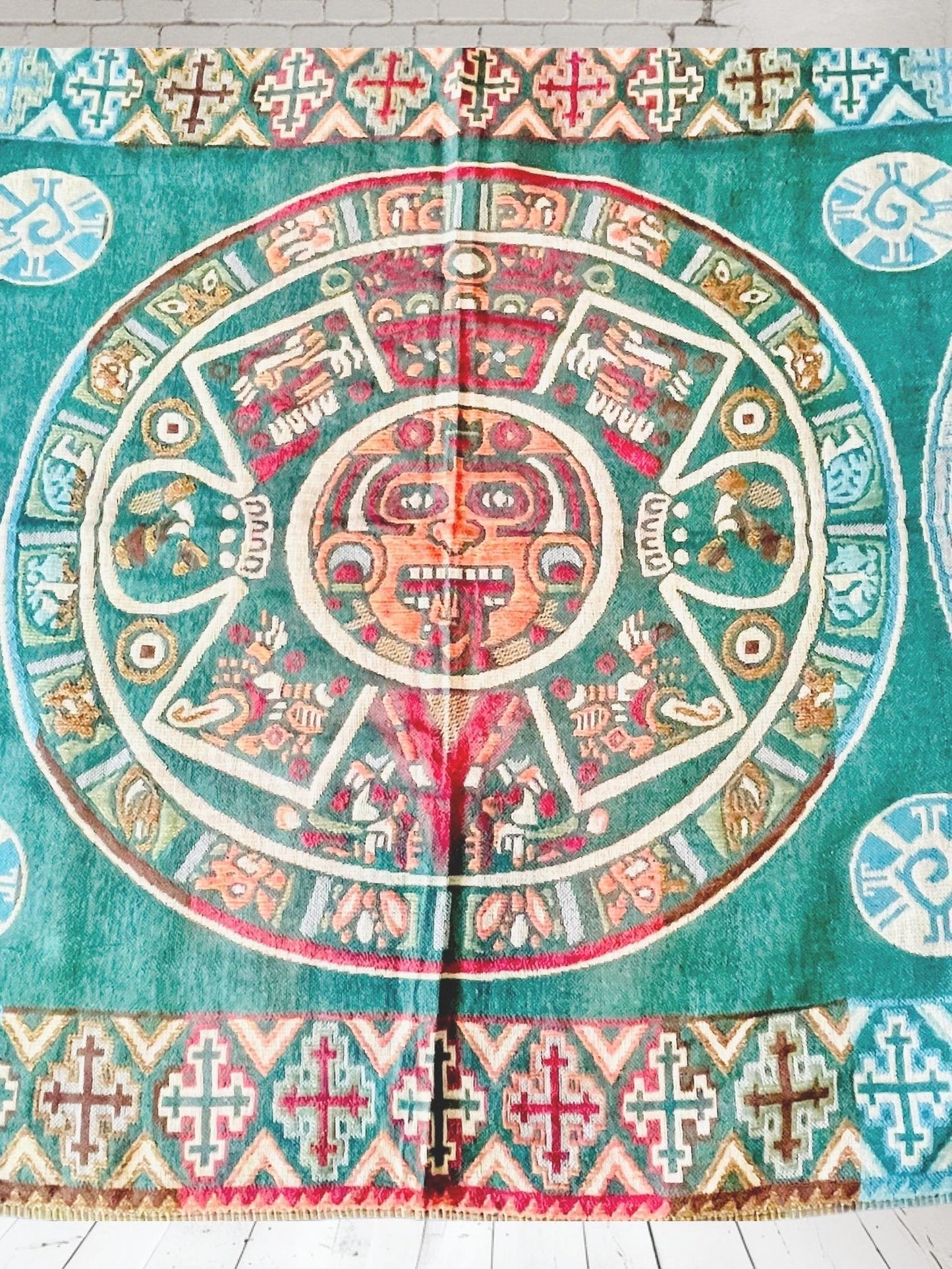 Maya Calendar Mexican Thin Shawl Wrap Reboso Mexicano de Calendario Maya/Azteca Delgado