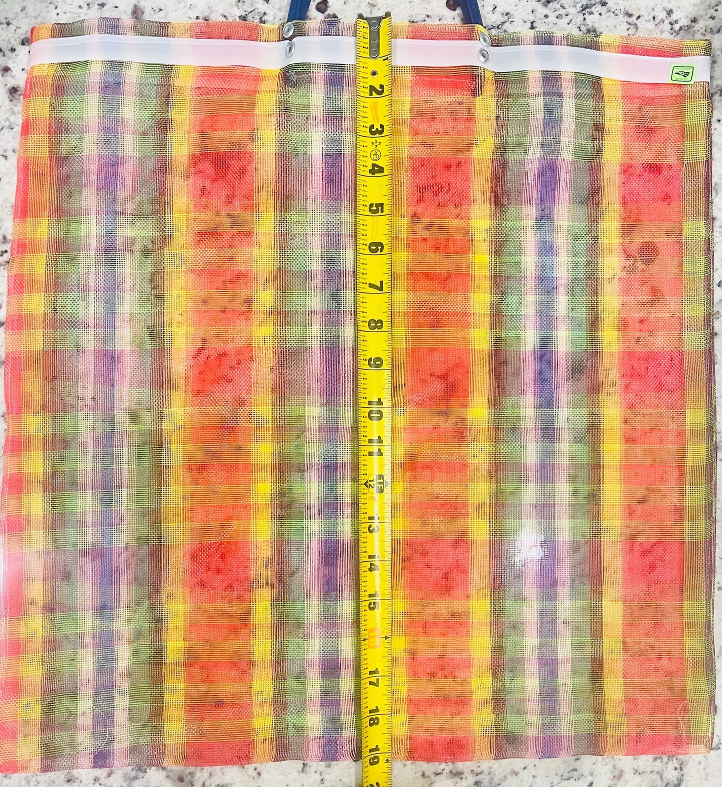 1 Reuseable Mexican Mercado Mesh Bag 1x Bolsa de Maya Mexicana 18x18 Pulgadas
