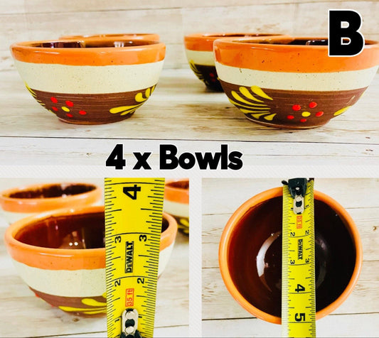 Terra Cota Mexican Soup Clay Bowls Platos Pozoleros de Barro Engove