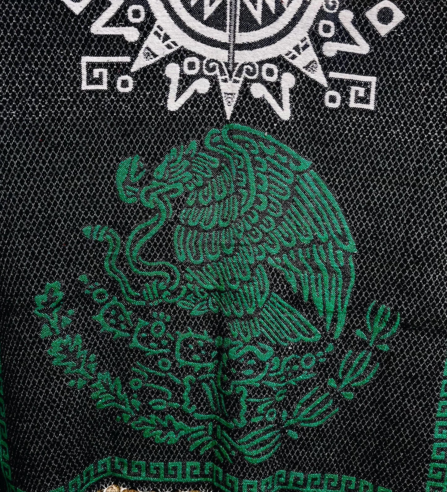 Mexican Poncho Aztec Calendar Poncho Gavan Calendario Azteca con Amor Eterno