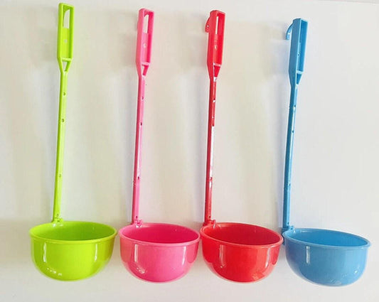 Mexican Plastic Ladle Hooked Handle Spoon for Vitrolero Lemonade Soup Cucharon De Plastici Mexicano para Aguas Frescas Sopa