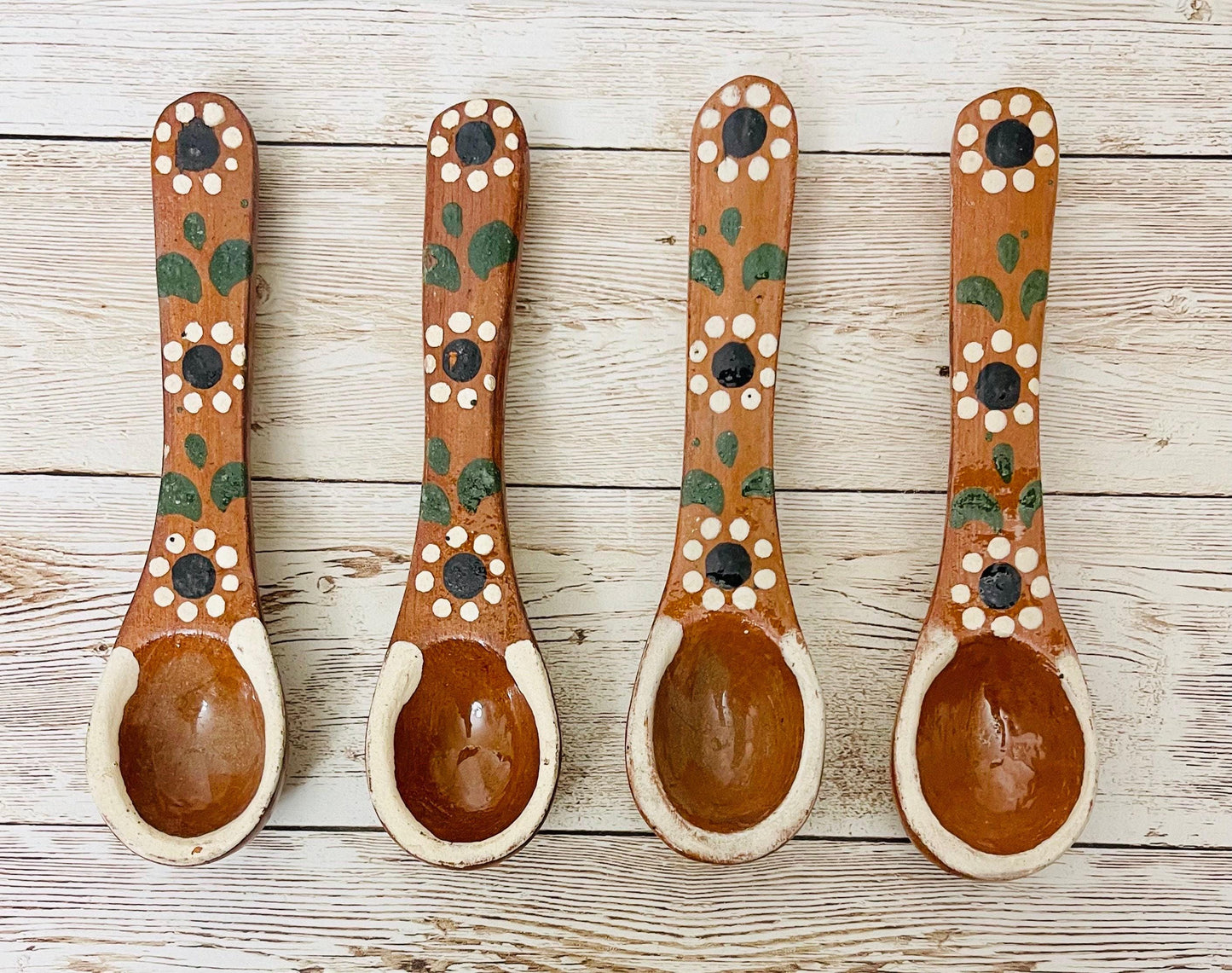 Mexican Terracotta Spoons Cucharas de Barro Mexicano
