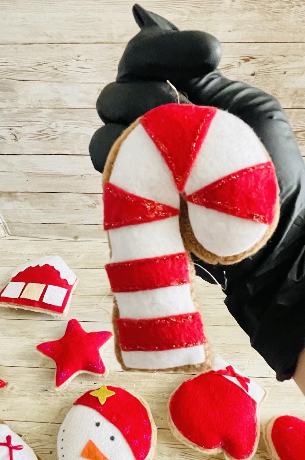 Christmas Felt Ornaments Set Of 12 4 Inches Tall Adornos Navideños De Fieltro