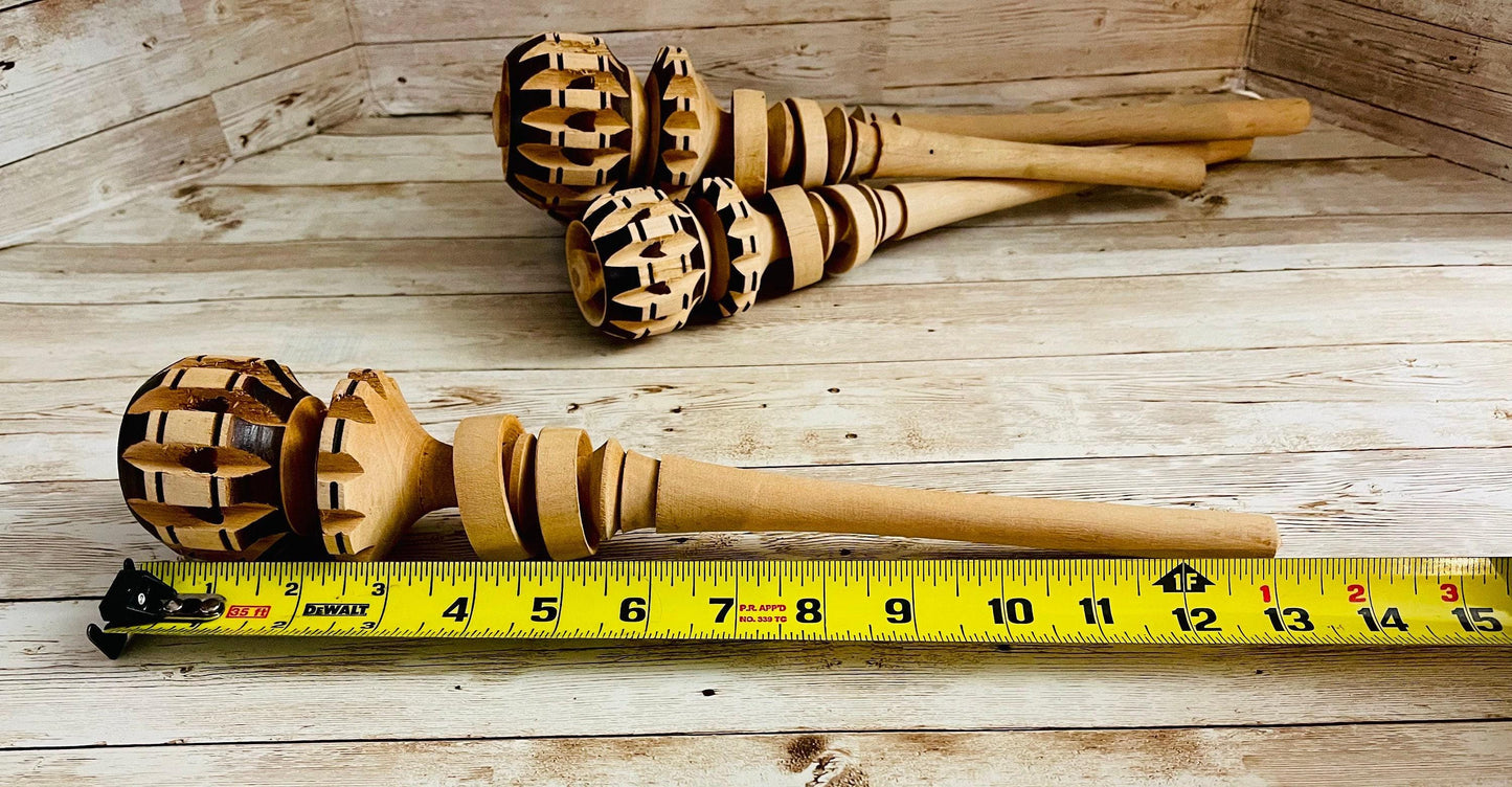 Mexican Wood Molinillo for Hot Chocolate Stirrer Molinillo Mexicano De Madera
