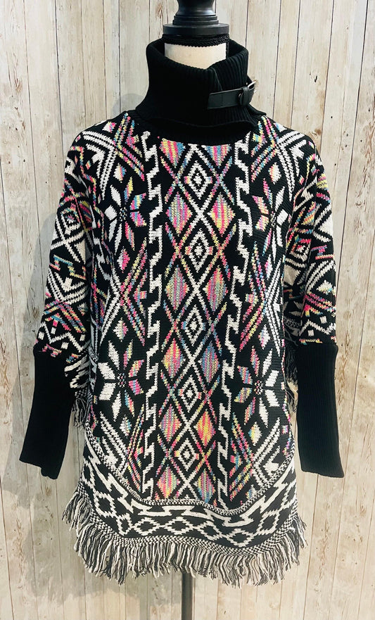 Mexican Artesenal Mañanita Poncho Jorongo Capa Mexicana Artesanal