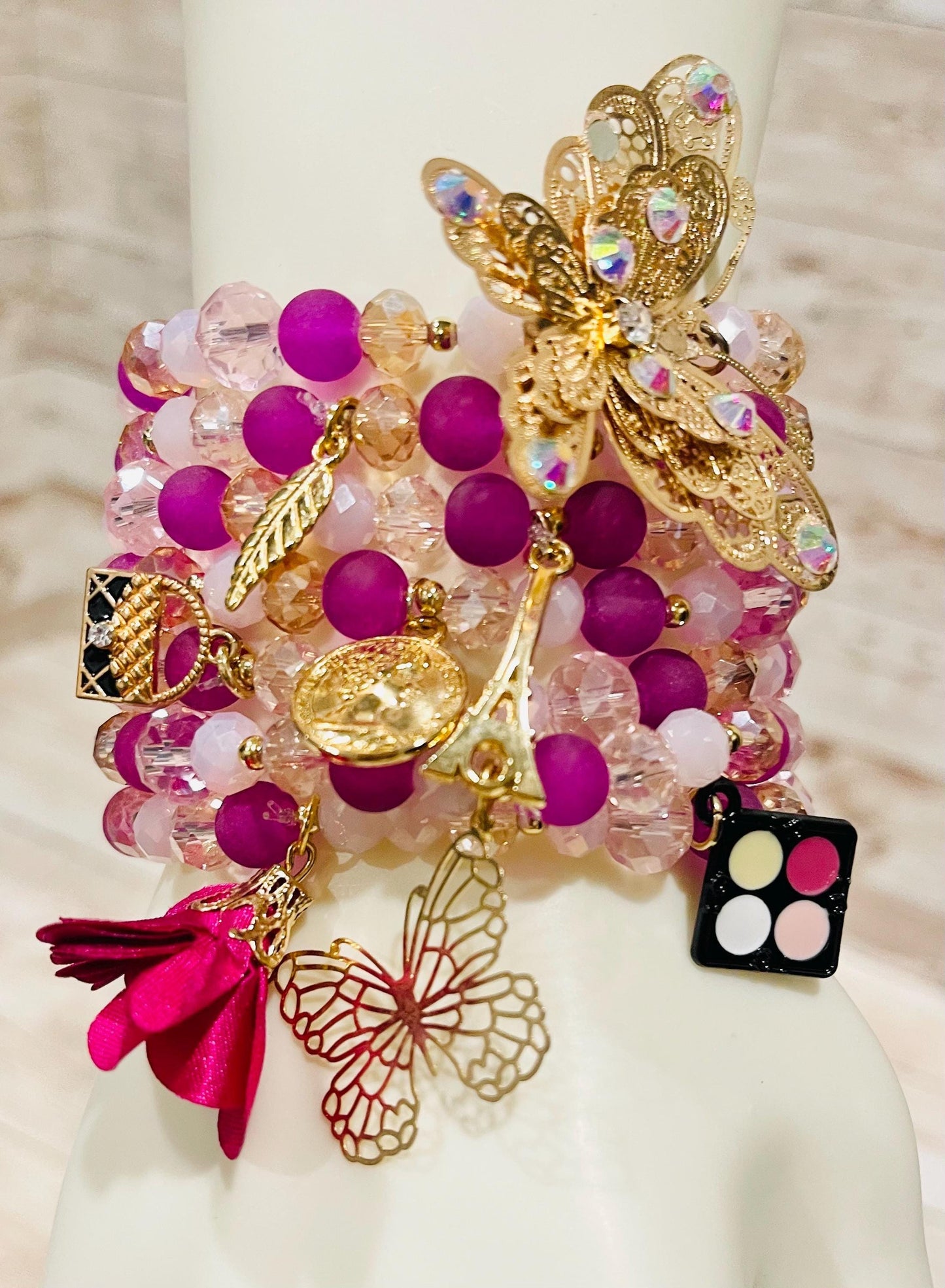 Handmade Mexican Artesanal Bracelets Set of 7 Beaded Bracelets Semanario Artesanal Mexicano 7 Pulseras