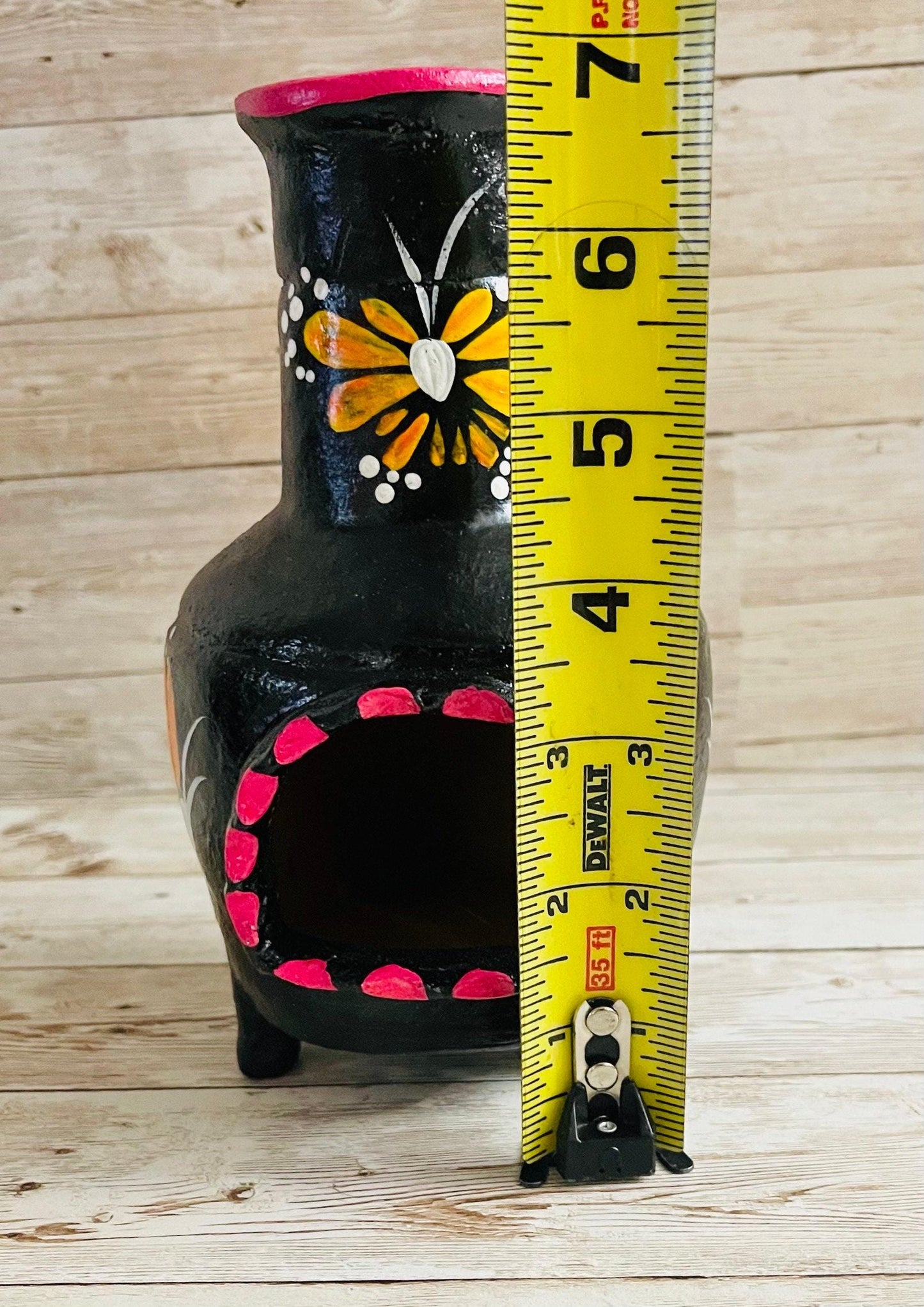 Chimenea de Barro Artesanal Mexicano Small Terra Cota Mexican Chimney Incense Burner Candle Holder