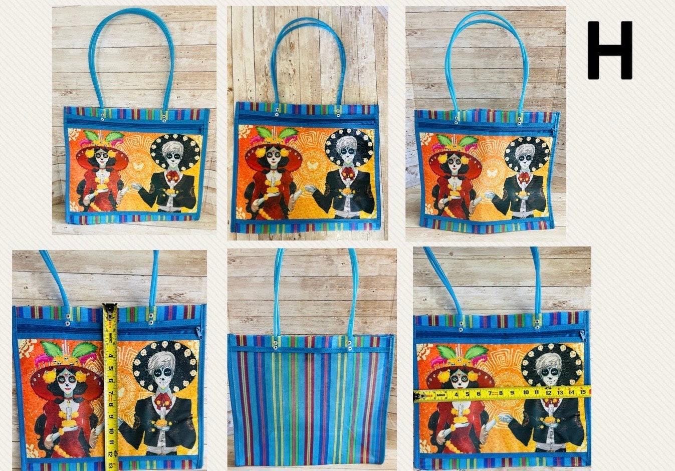 Day of the Dead Reuseable Mesh Mercado Bags Bolsas de Maya de Dia De Muertos Catrinas
